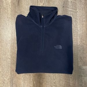 North Face Navy Half Zip Fleece Sweater